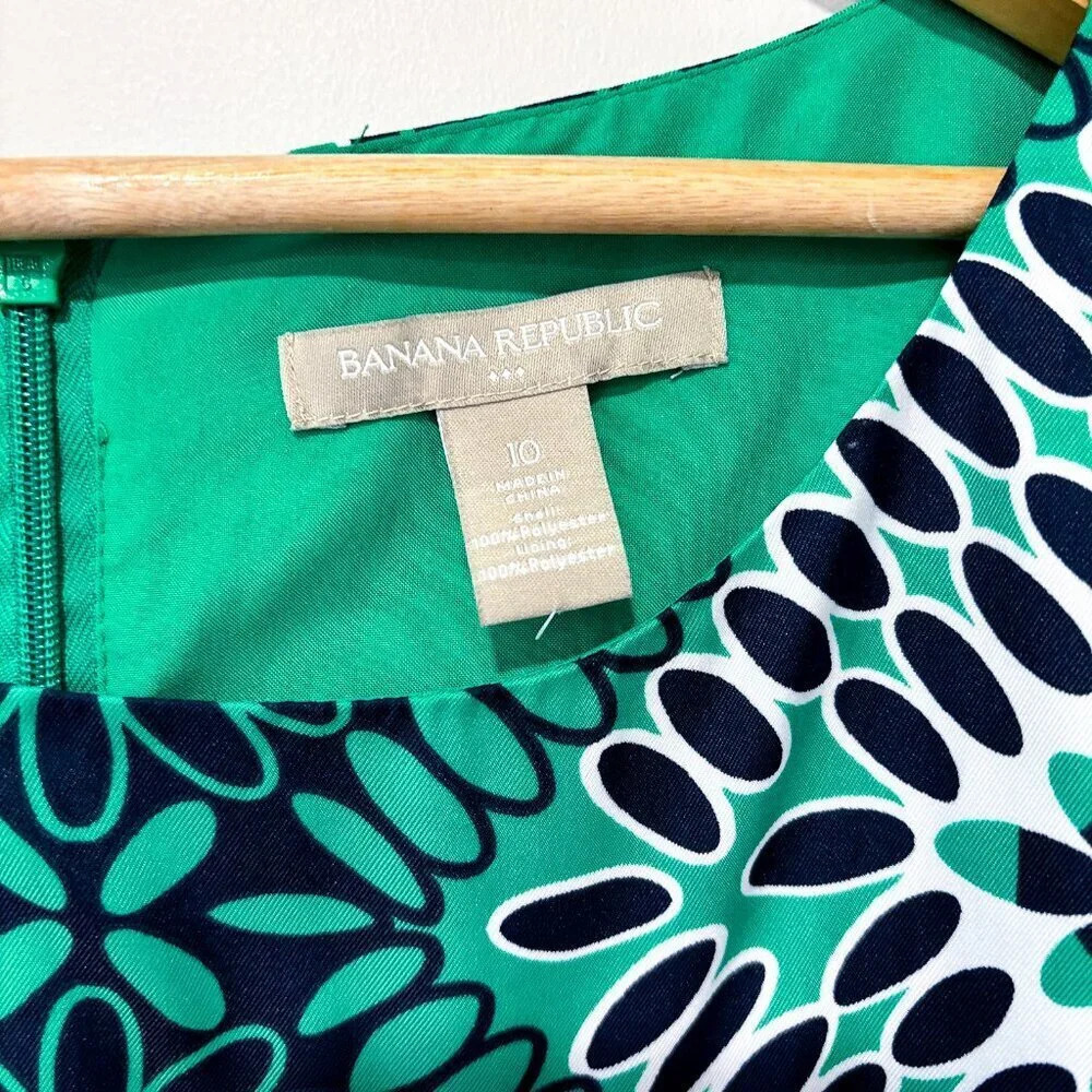 BANANA REPUBLIC Navy and green  dress - Picture 7 of 7
